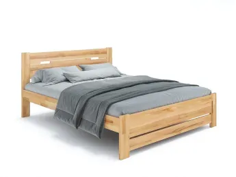 Ліжко Селена Еко натурального кольору, покриття лак, матеріал - бук зрощений/цільний (загальний вигляд)