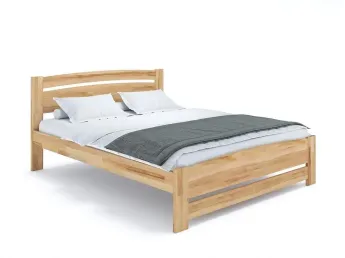 Ліжко Софія Еко натурального кольору, матеріал - бук зрощений/цільний (загальний вигляд фон білий)