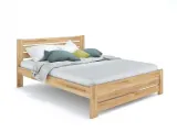 Ліжко Кароліна Еко натурального кольору, матеріал - бук зрощений/цільний (загальний вигляд фон білий)