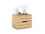Купить Тумбочка прикроватная Селена Еко натурального цвета, материал - срощенный/цельный бук (общий вид фон белый)