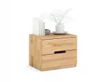 Тумбочка прикроватная Селена Еко натурального цвета, покрытие лак, материал - срощенный/цельный бук (общий вид)