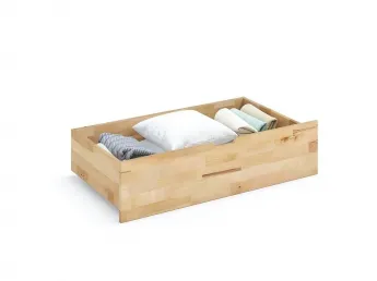 Купити Шухляда під ліжко Еко ширина 990, натурального кольору, матеріал - бук зрощений (загальний вигляд)