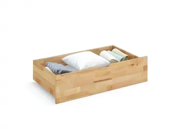 Шухляда під ліжко Еко ширина 990, натурального кольору, покриття -лак, матеріал - бук зрощений (загальний вигляд)