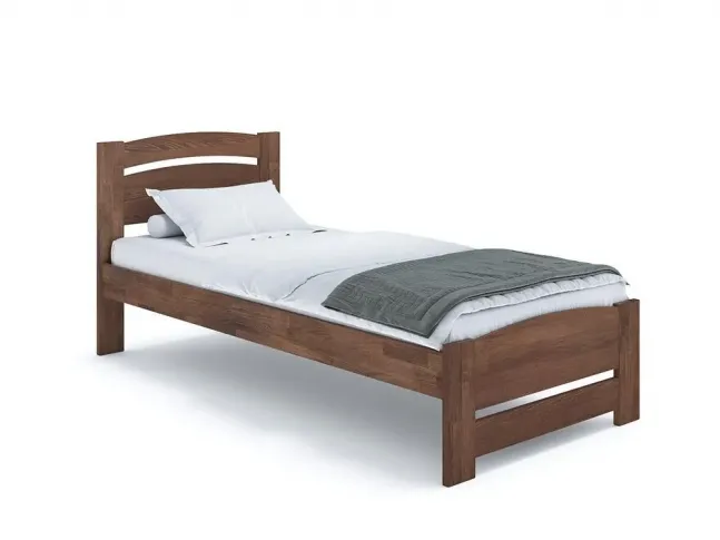 Ліжко Софія Еко 90 х 200 см кольору горіх, матеріал - бук зрощений/цільний (загальний вигляд)
