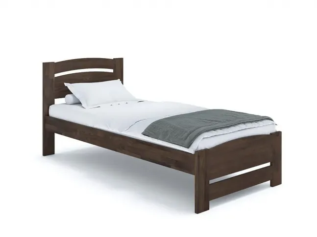 Ліжко Софія Еко 90 х 200 см кольору венге, матеріал - бук зрощений/цільний (загальний вигляд)