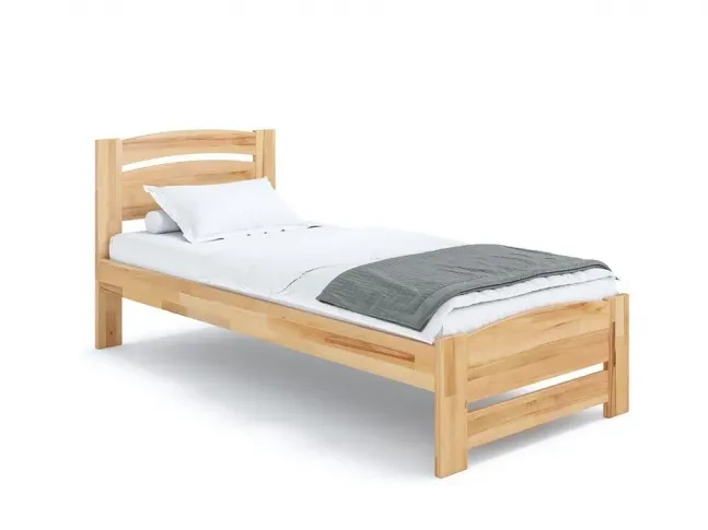 Ліжко Софія Еко 90 х 200 см натурального кольору, покриття лак, матеріал - бук зрощений/цільний (загальний вигляд)