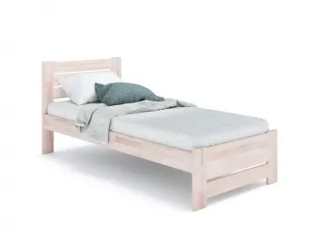 Ліжко Кароліна Еко 90 х 200 см бежевого кольору, матеріал - бук зрощений/цільний (загальний вигляд)