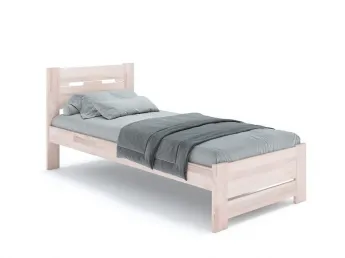 Ліжко Селена Еко 90 х 200 см бежевого кольору, матеріал - бук зрощений/цільний (загальний вигляд)