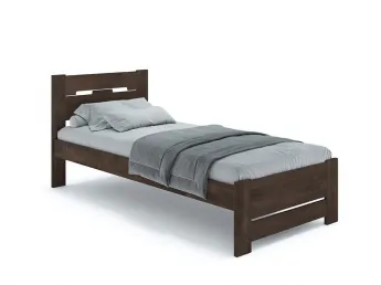 Ліжко Селена Еко 90 х 200 см кольору венге, матеріал - бук зрощений/цільний (загальний вигляд)