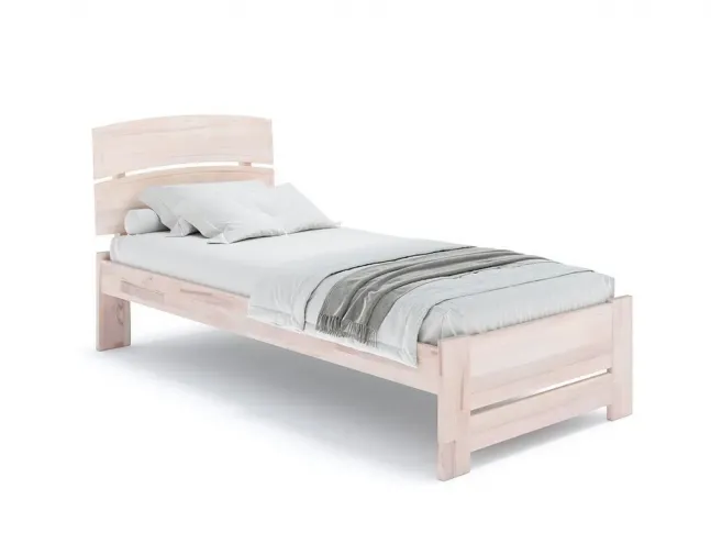 Кровать Жасмин Еко 90 х 200 см цвета беж, материал - бук срощенный/цельный (общий вид)