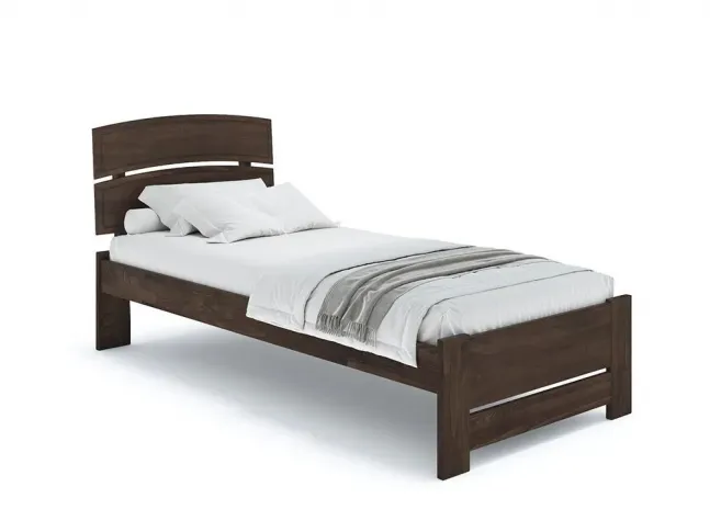 Купити Ліжко Жасмін Еко 90 х 200 см кольору венге, матеріал - бук зрощений/цільний (загальний вигляд)