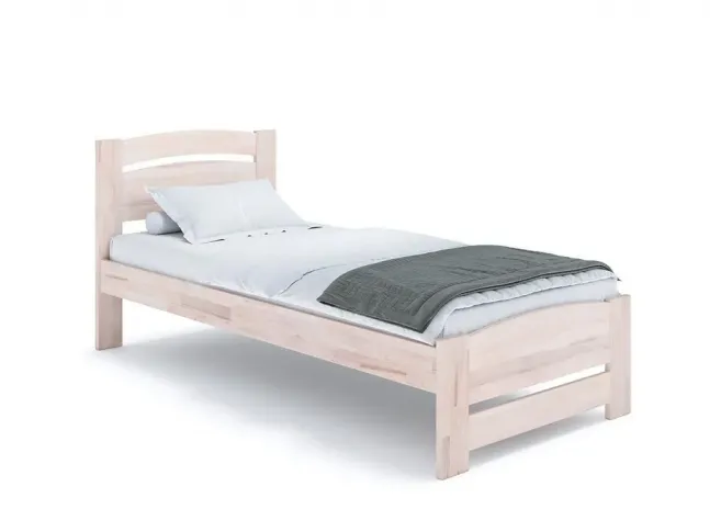 Ліжко Софія Еко 90 х 200 см бежевого кольору, матеріал - бук зрощений/цільний (загальний вигляд)