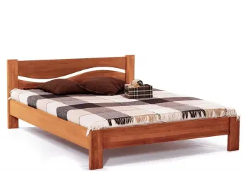 Ліжко Венеція світло-коричневого кольору, матеріал - цільний бук (загальний вигляд)