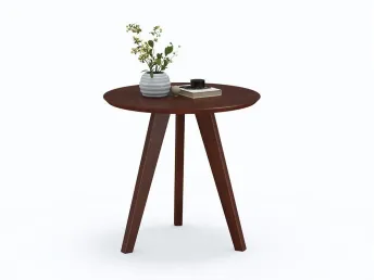 Столик приліжковий Данте кольору горіх, покриття - лак, матеріал - зрощений бук (загальний вигляд фон білий)