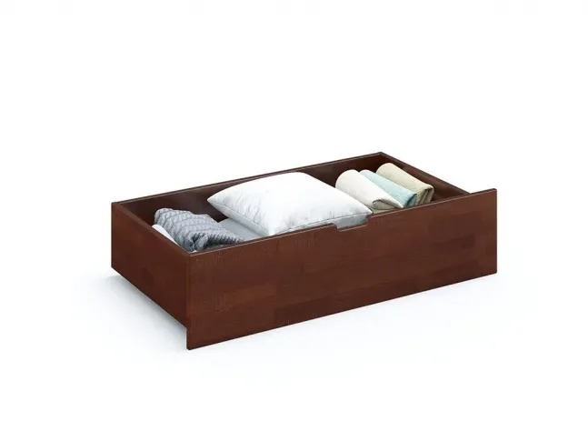 Ящик под кровать Еко ширина 990, цвета орех, покрытие - лак, материал - бук срощенный (общий вид)