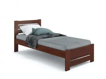 Ліжко Кароліна Еко 90 х 200 см кольору горіх, покриття лак, матеріал - бук зрощений/цільний (загальний вигляд)