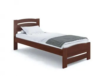 Ліжко Софія Еко 90 х 200 см кольору горіх, покриття лак, матеріал - бук зрощений/цільний (загальний вигляд)