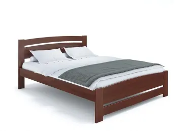 Ліжко Софія Еко кольору горіх, покриття лак, матеріал - бук зрощений/цільний (загальний вигляд)