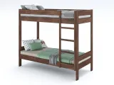 Купить Двухъярусную кровать Шипот цвета орех, материал - бук сращенный (общий вид)