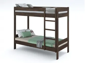 Двоярусне ліжко Шипіт кольору венге, матеріал - бук зрощений (загальний вид)
