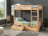 Двоярусне ліжко Шипіт натурального кольору, матеріал - бук зрощений (вид в інтер'єрі)