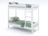 Двоярусне ліжко Шипіт білого кольору, матеріал - бук зрощений (загальний вид)