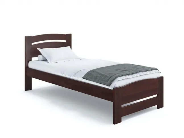 Кровать София Еко 90 х 200 см цвета венге, покрытие лак, материал - бук срощенный/цельный (общий вид)