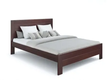 Ліжко Люкс Еко кольору венге, покриття лак, матеріал - бук зрощений/цільний (загальний вигляд)