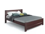 Ліжко Кароліна Еко кольору венге, покриття лак, матеріал - бук зрощений/цільний (загальний вигляд)