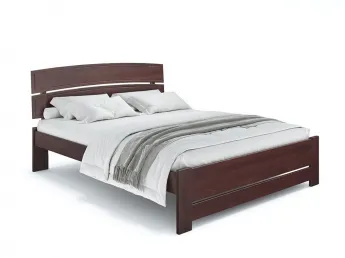 Ліжко Жасмін Еко кольору венге, покриття лак, матеріал - бук зрощений/цільний (загальний вигляд)