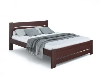 Ліжко Венеція Еко кольору венге, покриття лак, матеріал - бук зрощений/цільний (загальний вигляд)