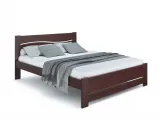 Ліжко Венеція Еко кольору венге, покриття лак, матеріал - бук зрощений/цільний (загальний вигляд)