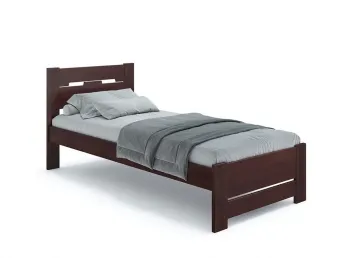 Купить деревянная Кровать Селена Еко 90 х 200 см цвета венге, покрытие лак, материал - бук срощенный/цельный (общий вид)