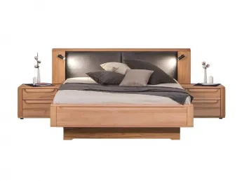 Купити Спальня Глорія Lite натурального кольору, матеріал зрощений/цільний бук (загальний вигляд) 2