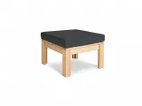 Столик-пуф журнальний MEXICO натурального кольору, матеріал - цільний бук, колір тканини - гранітовий (загальний вигляд )