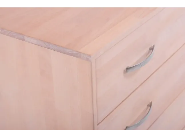 Комод Лучана білого кольору, матеріал - бук зрощений (вигляд з кута).