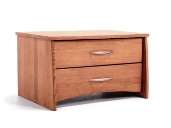 Тумбочка Міледа світло-коричневого кольору, матеріал - цільний бук (у відкритому вигляді). 2