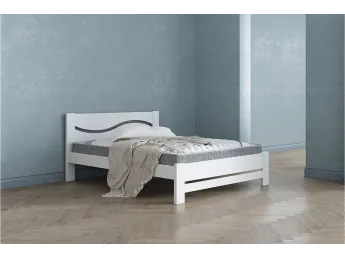 Ліжко Венеція "плюс" білого кольору лак, матеріал - бук зрощений (загальний вигляд) 2