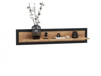 Полиця настінна Франкфурт Вуд 120 натурального кольору, матеріал - дуб зрощений\цільний (загальний вигляд)
