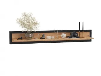 Полиця настінна Франкфурт Вуд 170 натурального кольору, матеріал - дуб зрощений\цільний (загальний вигляд)