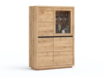 Буфет Франкфурт Дуб І натурального кольору, матеріал - дуб зрощений\цільний (загальний вигляд)