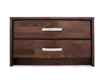 Тумбочка Лучана темно-коричневого кольору, матеріал - зрощений бук ( у відкритому вигляді). 2
