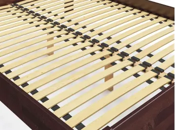 Ліжко Жасмін Еко кольору горіх, покриття лак, матеріал - бук зрощений/цільний (загальний вигляд) 2