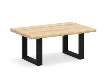 Купить Стол журнальный Франкфурт Вуд натурального цвета, материал - сращенный/цельный бук (общий вид с декором) 2