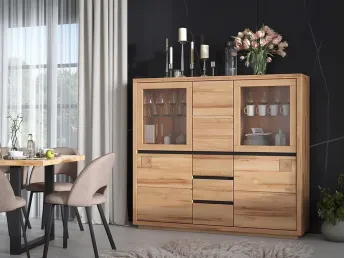 Купить Гостиную Франкфурт Вуд Soft натурального цвета, материал - сращенный/цельный бук (гостиная в интерьере) 2