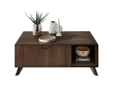 Купить Стол журнальный Groove II  цвета венге, материал - сращенный/цельный бук (общий вид с декором)