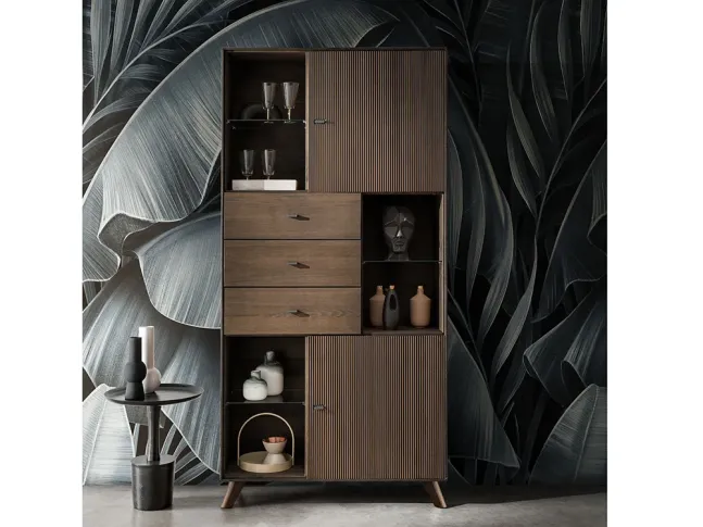 Вітрина Groove ІІ кольору венге, матеріал - бук зрощений\цільний (в інтер'єрі)