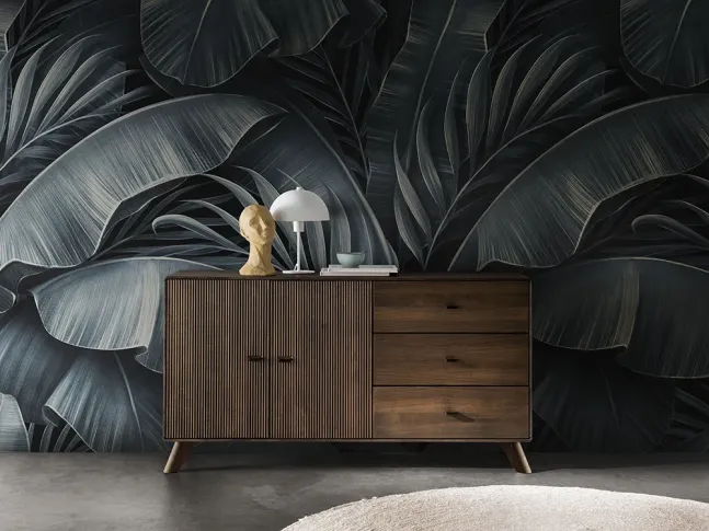 Комод Groove I цвета венге, материал сращенный/цельный бук (в интерьере)