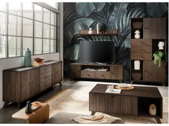 Купити Вітальню Groove ТВ бук кольору венге, матеріал зрощений/цільний бук (вітальня в інтер'єрі)