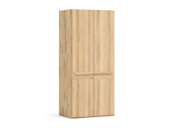 Купить Шкаф Глория 2-дверный натурального цвета, материал сращенный/цельный бук, дверки дерево (общий вид)